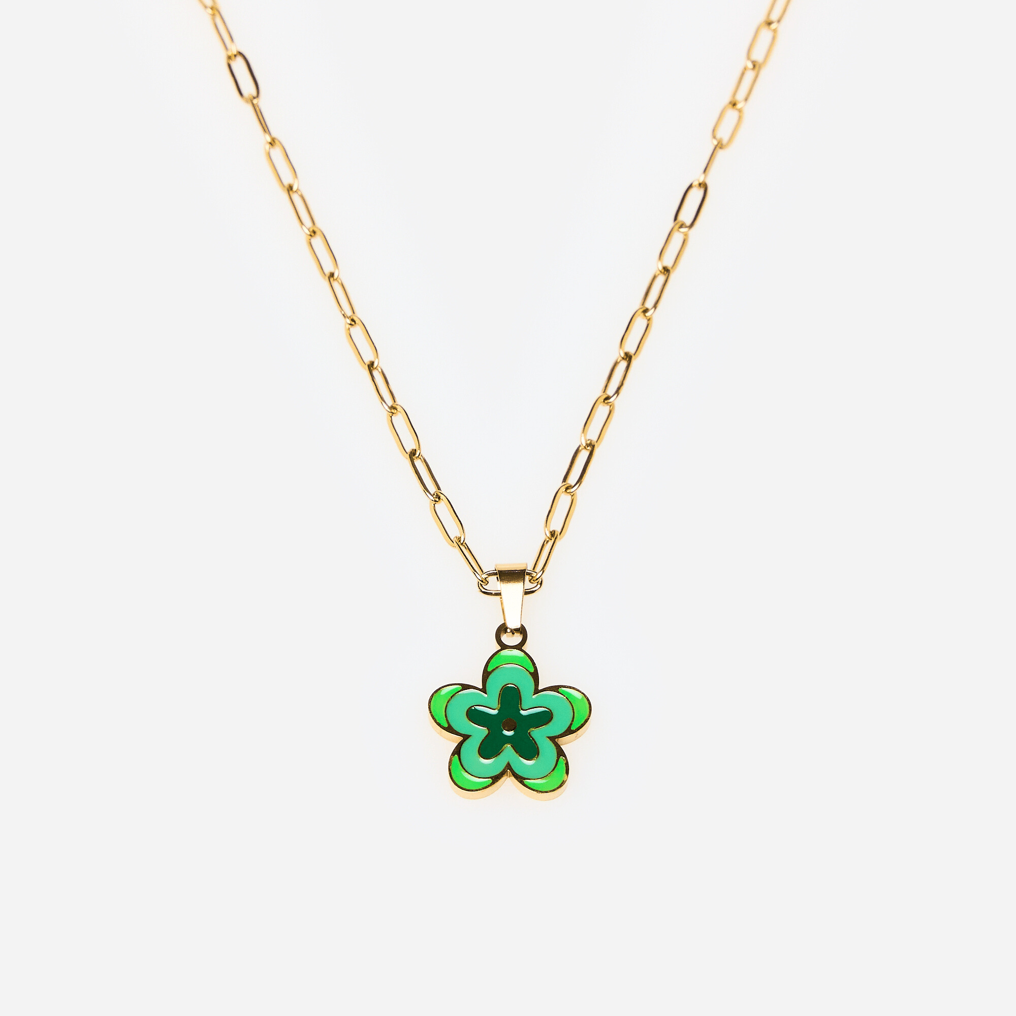 Collar Flor Verde