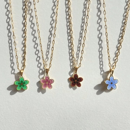 Pink Flower Necklace